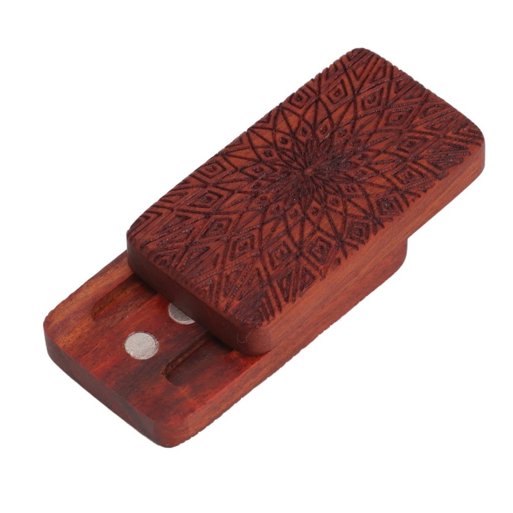 VGEBY Silent Fidget Toys, Stress Relief Toys, Fidget Slider Red Sandalwood Stress Relief Engraved Fingertip Fidget Slider Toy Fidget Spinners for Office Fidget Toys (Limited Sunflower)