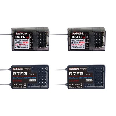 Eighteenup Radiolink R7FG R6FG Gyro Receiver 2.4GHz Integrated Telemetry Long Range Control for RC Car Boat Compatible Radiolink Transmitter RC6GS V3/RC6GS V2/RC6GS/RC4GS V3/RC4GS V2/RC4GS/RC8X