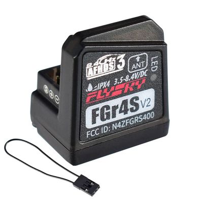 Goolsky Flysky FGR4S V2 Receiver, 2.4Ghz 4 Channel AFHDS 3 Built-in Single Antenna Bidirectional PWM/PPM/IBUS Output Receiver for Flysky Noble NB4 PL18 Radio Transmitter Remote Controller