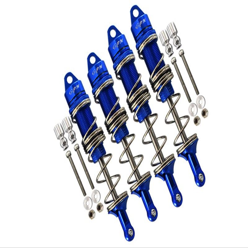 GPM for Arrma 1:8 KRATON 6S / KRATON 6S V5 / Notorious 6S V5 Upgrade Parts Aluminum Front 115mm & Rear 135mm Double Section Spring Dampers - Blue