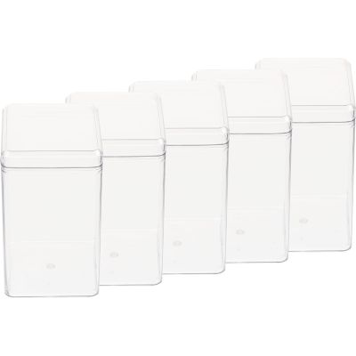 FOMIYES 5Pcs Action Figure Storage Boxes Clear Plastic Display Cabinet for Collectible Figurines Toy Organizer 2.48X2.16X3.74 Inch Protective Showcase for Model Display