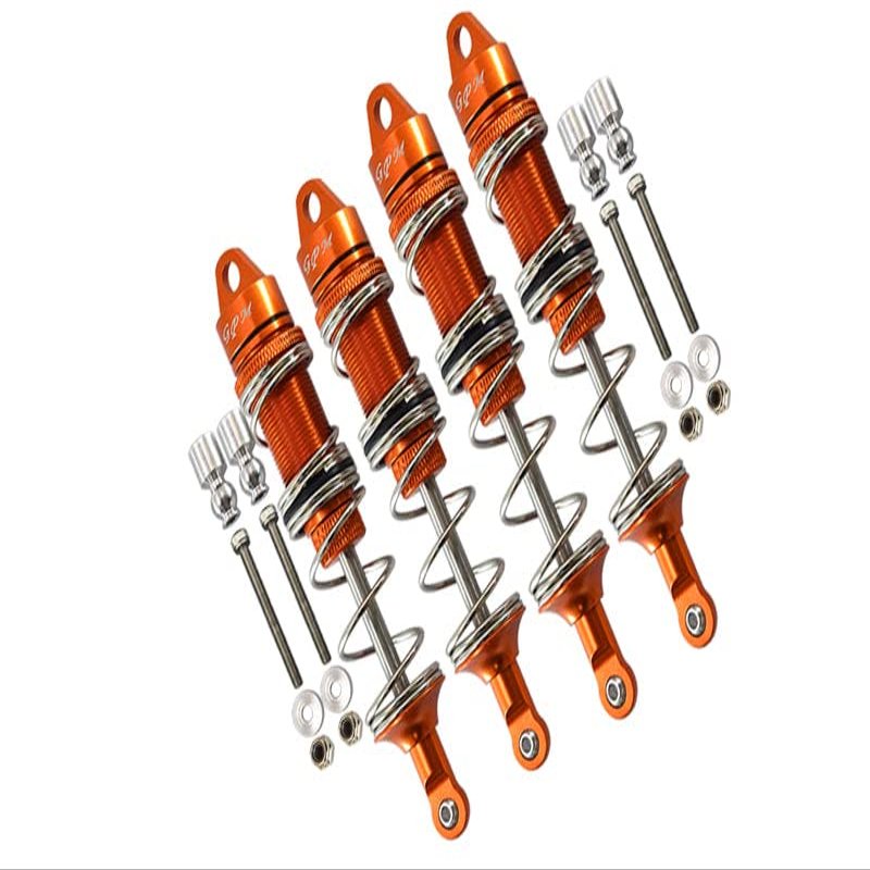 GPM for Arrma 1:8 KRATON 6S / KRATON 6S V5 / Notorious 6S V5 Upgrade Parts Aluminum Front 115mm & Rear 135mm Double Section Spring Dampers - Orange