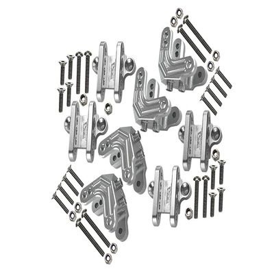 Aluminum Upgrade Combo Set C (F&R Shock Mounts + Lower Shock Mounts) For Losi 1:8 LMT Solid Axle Monster Truck LOS04022 / Mega Truck Brushless LOS04024 / Grave Digger/Son-uva Digger LOS04021 - Silver