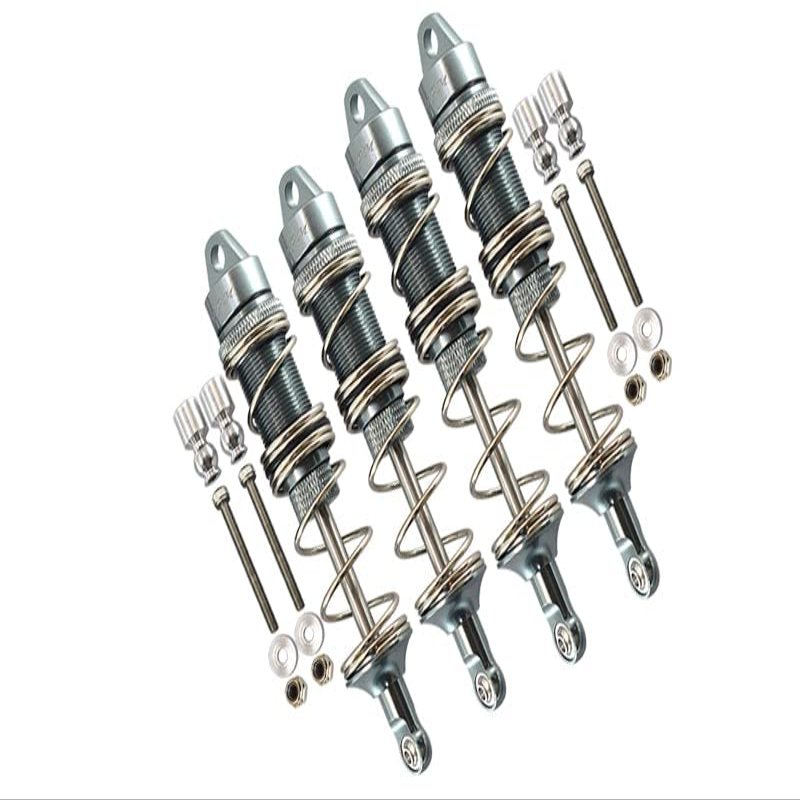 GPM for Arrma 1:8 KRATON 6S / KRATON 6S V5 / Notorious 6S V5 Upgrade Parts Aluminum Front 115mm & Rear 135mm Double Section Spring Dampers - Gray Silver