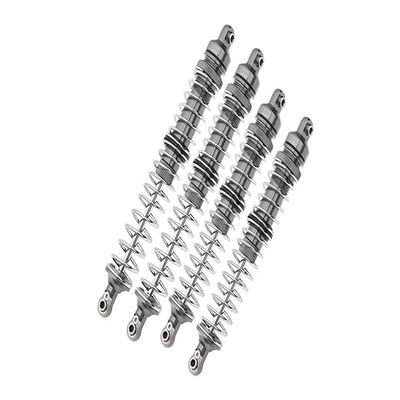 Axial 1/10 RBX10 Ryft 4WD Rock Bouncer Aluminum Upgrade Parts Combo Set C (Front + Rear Spring Dampers) - Gray Silver
