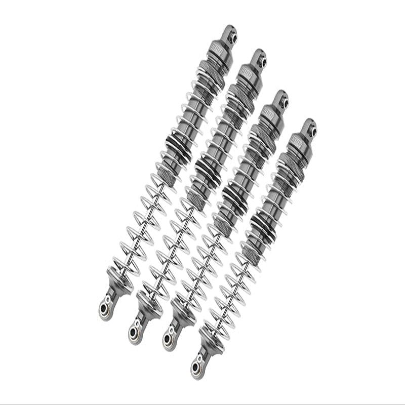 Axial 1/10 RBX10 Ryft 4WD Rock Bouncer Aluminum Upgrade Parts Combo Set C (Front + Rear Spring Dampers) - Gray Silver