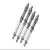 Axial 1/10 RBX10 Ryft 4WD Rock Bouncer Aluminum Upgrade Parts Combo Set C (Front + Rear Spring Dampers) - Gray Silver view 1