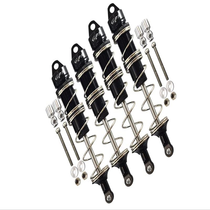 GPM for Arrma 1:8 KRATON 6S / KRATON 6S V5 / Notorious 6S V5 Upgrade Parts Aluminum Front 115mm & Rear 135mm Double Section Spring Dampers - Black