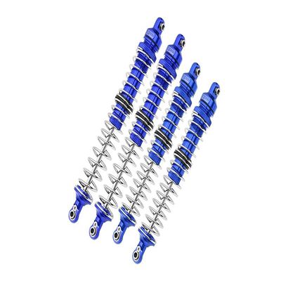 Axial 1/10 RBX10 Ryft 4WD Rock Bouncer Aluminum Upgrade Parts Combo Set C (Front + Rear Spring Dampers) - Blue