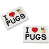 Azeeda 2 x 45mm 'I Love Pugs' Erasers/Rubbers (ER00033705) view 1