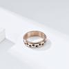 ANIEJUFI Men's Women's Stainless Steel Fidget Spinner Rings Puppy Dog Cat Paw Cute Animal Footprints Stress Relieving Anxiety Ring Rose Gold Size 11 view 2