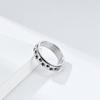 ANIEJUFI Men's Women's Stainless Steel Fidget Spinner Rings Puppy Dog Cat Paw Cute Animal Footprints Stress Relieving Anxiety Ring Silver Size 7 view 3