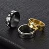 ANIEJUFI Stainless Steel Spinner Rings Puppy Dog Cat Paw Cute Footprints Stress Relieving Fidget Anxiety Ring for Men Women Silver Size 7 view 4