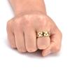 ANIEJUFI Stainless Steel Spinner Rings Puppy Dog Cat Paw Cute Footprints Stress Relieving Fidget Anxiety Ring for Men Women Gold Size 9 view 3