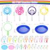 Oun Nana Bubble Wands Set for Kids with Tray, 28 PCS Big Bubble Maker Wand Toys Bulk for Kids Summer Outdoor Activity Games Birthday Gifts Party Favors view 2