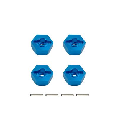 Aluminum Alloy 12mm Combiner Wheel Hub Hex Adapter Upgrades for Wltoys 12428 1/12 FY03 Part Accessories (Color : Blue)