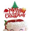 1 Pack Merry Christmas Cake Toppers - Santa Hat Cake Picks & Decorations for Christmas & New Year Parties view 1