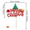 1 Pack Merry Christmas Cake Toppers - Santa Hat Cake Picks & Decorations for Christmas & New Year Parties view 2