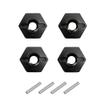 Aluminum Alloy 12mm Combiner Wheel Hub Hex Adapter Upgrades for Wltoys 12428 1/12 FY03 Part Accessories (Color : Black) view 1