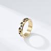 ANIEJUFI Men's Women's Stainless Steel Fidget Spinner Rings Puppy Dog Cat Paw Cute Animal Footprints Stress Relieving Anxiety Ring Gold Size 7 view 3