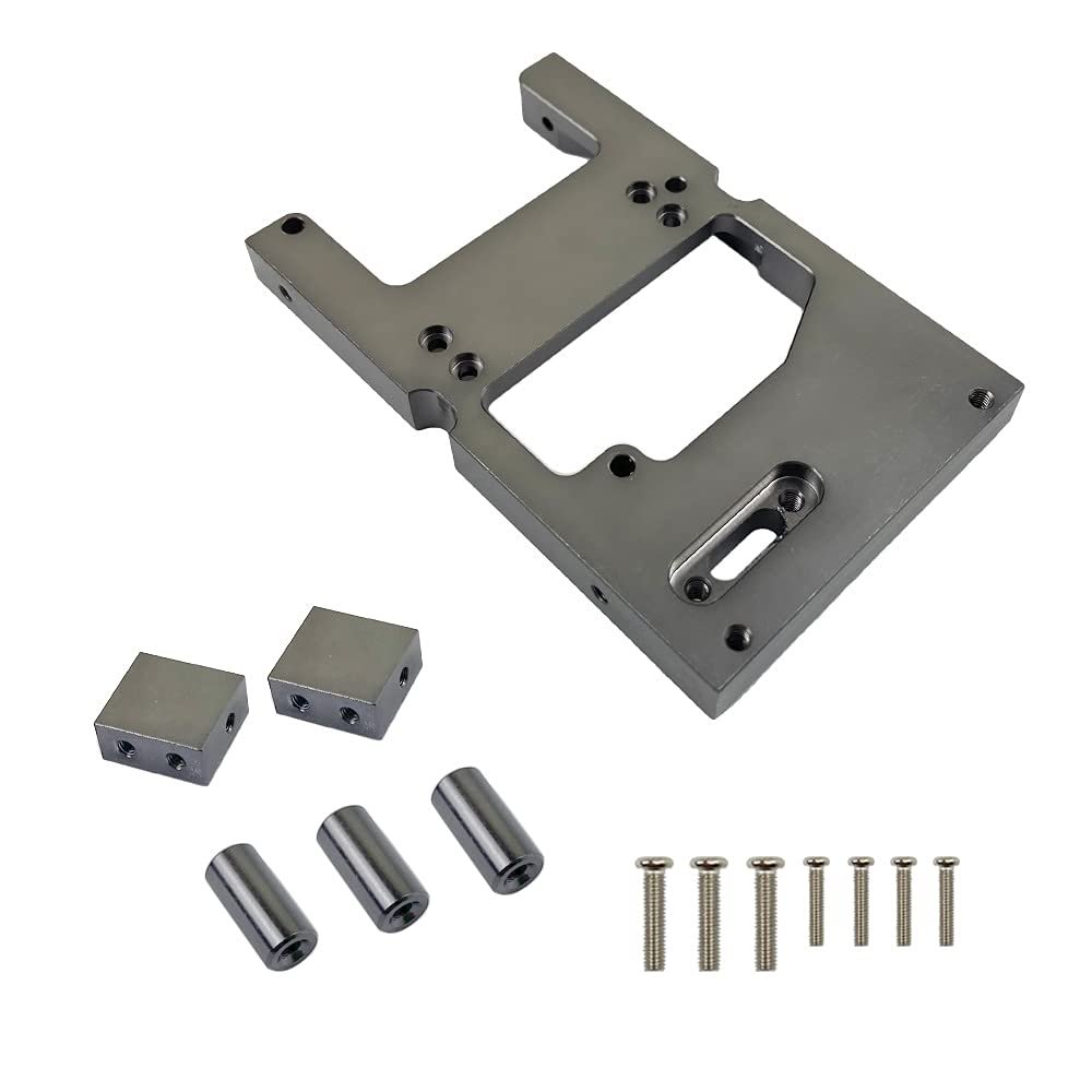 AAPIE Aluminum Alloy Servo Fixed Mount Bracket for Wpl C24 C14 B16 B36 1/16 RC Car MN D90 99s Upgrade Metal Spare Parts (Color : Dark Grey)