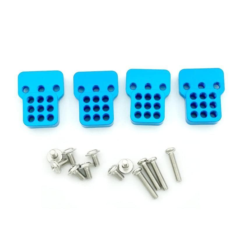 AAPIE Metal Adjustable Shock Absorber Bracket Extender Seat for WPL C14 C24 C34 B14 B16 & MN D90 D91 99S Upgrade RC Car Parts (Color : Blue)