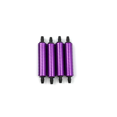 Alloy Aluminum Nitro Exhaust Gas/Fuel/Back Pressure Cooler Compatible with 1/10 1/8 RC Nitro Hobby Model Car Upgraded Hop-up rc Parts HSP (Color : 1PCS Purple)