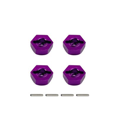 Aluminum Alloy 12mm Combiner Wheel Hub Hex Adapter Upgrades for Wltoys 12428 1/12 FY03 Part Accessories (Color : Purple)