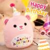 BSTAOFY 14'' Birthday Teddy Bear Plush Pillow Pink Bear Stuffed Animal Soft Plush Toy Cute Plushie Doll Gifts for Kids Girls Boys Birthday Party Decor view 4