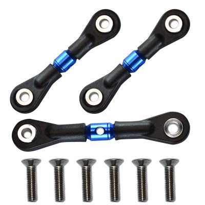 3X Adjustable Aluminum Steering Link Tie Rods for Tamiya TT-02 TT02T 1/10 RC Car