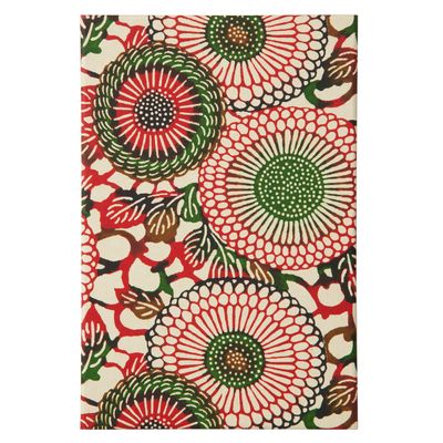 Shogado Yuzen Red Stamp Book Goen Goshuin Book Cover Set, Green G-4