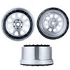 RCHUBAM 4PCS 4.3" Beadlock Wheels Metal Wheel Rims for 1/5 TRX X-MAXX Badlands MX43#10151-13/00 RC Buggy Car (Silver+Black) view 3