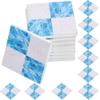 Kisangel Doll House Furniture 27pcs Miniature Mosaic Floor Tile Sheet Miniature Flooring Simulation Mini Doll House Accessories for - Blue and White Tile Flooring view 1