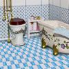 Kisangel Doll House Furniture 27pcs Miniature Mosaic Floor Tile Sheet Miniature Flooring Simulation Mini Doll House Accessories for - Blue and White Tile Flooring view 3
