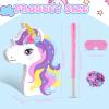 Small Unicorn Piata with Piata Stick Blindfold and Confetti Rainbow Unicorn Piata for Girls Birthday Party Pink Unicorn Party Supplies for Princess Parties Fiestas Decorations(Unicorn) view 2