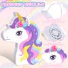 Small Unicorn Piata with Piata Stick Blindfold and Confetti Rainbow Unicorn Piata for Girls Birthday Party Pink Unicorn Party Supplies for Princess Parties Fiestas Decorations(Unicorn) view 3