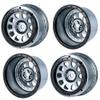 RCHUBAM 4PCS 4.3" Beadlock Wheels Metal Wheel Rims for 1/5 TRX X-MAXX Badlands MX43#10151-13/00 RC Buggy Car (Titanium+Black) view 2