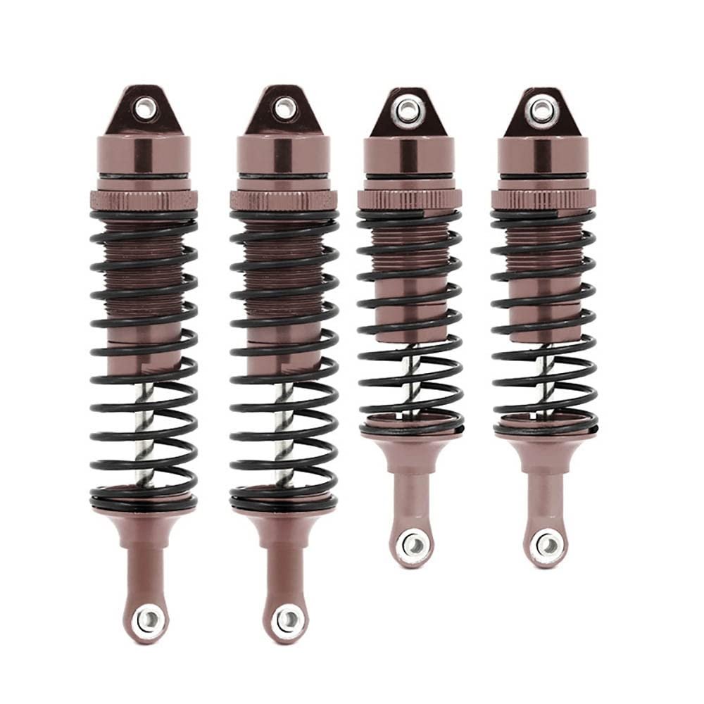 Aluminium Alloy Shock Absorber Assembled Full Metal Big Bore Shocks Front & Rear for Traxxas 1/10 Slash 4x4 Rustler 4x4 VXL ( Color : Dark Grey )
