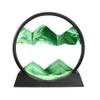 Arthink Moving Sand Art Picture in Motion Round Glass 3D Deep Sea Landscape, Dynamic Sand Art Sandscapes, Sensory Relaxing Desktop Table Decor Desk Decor Art Desk (7 inch, Green) view 1