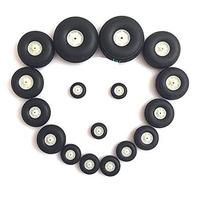 KRYDN 2pcs/lot High Elastic Rubber Wheel for Rc Fixed-Wing Airplane(Diameter 25/32/45/50/55/64/70/76MM ) can for DIY Robot Tires ( Color : 89MM (3.5 inch) )