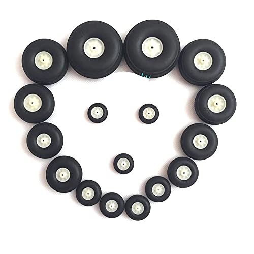 KRYDN 2pcs/lot High Elastic Rubber Wheel for Rc Fixed-Wing Airplane(Diameter 25/32/45/50/55/64/70/76MM ) can for DIY Robot Tires ( Color : 89MM (3.5 inch) )