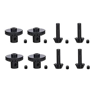 KRYDN 8Pcs Steel Front & Rear Axle Gear Drive Shaft Gear Upgrade Accessories for WPL C14 C24 B24 B36 MN D90 D99 MN99S Parts