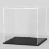 HOPEME 11 Inch Acrylic Case for Display, Clear Display Acrylic Box for Collectibles, Alternative Glass Case with Matt Black Stand for Display Action Figures view 1