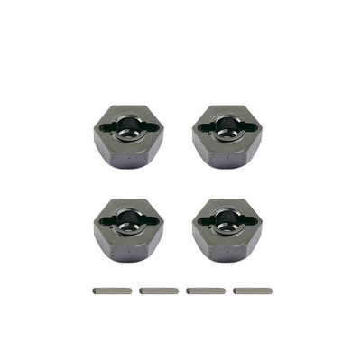 Aluminum Alloy 12mm Combiner Wheel Hub Hex Adapter Upgrades for Wltoys 12428 1/12 FY03 Part Accessories (Color : Dark Grey)