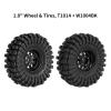 INJORA 1.0 Beadlock Wheel Tires Set -3.78mm Offset Wheel Rims for 1/18 1/24 RC Crawler Car Axial AX24 SCX24 FMS FCX24 TRX4M,Black(W1004-T1014) view 2