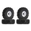 INJORA 1.0 Beadlock Wheel Tires Set -3.78mm Offset Wheel Rims for 1/18 1/24 RC Crawler Car Axial AX24 SCX24 FMS FCX24 TRX4M,White(W1004-T1014) view 1
