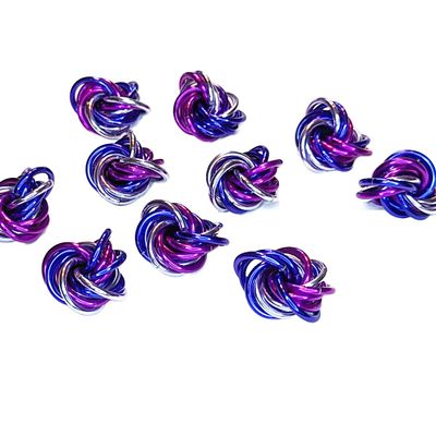 Mbii Fidget Balls (Multi-Packs): Quiet Mobius ADHD Anxiety Stim Stress Relief Toy Tool for Home Travel Office or Desk (Small - 10 Pack, Full, Purples)