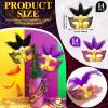 28 Pieces Mini Masks Tiny Mardi Gras Mask Small Masquerade Masks Masquerade Party Decorations Mask Cake Toppers Cupcake Topper for Masquerade Mardi Gras Carnival Cake Table Decorations, 2 Styles view 2