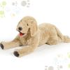 Geosar 27.5" Dog Stuffed Animals Plush, Soft Cuddly Golden Retriever Plush Toys, Large Stuffed Dog Hugging Pillow Gifts for Valentines Kids Girls Boys Birthday view 2