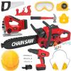 Kids Construction Tool Set for Halloween Toddler Boys Girls 3+ Ages,Red Preschool Pretend Play Tool,Toddler Toys with Electric Toy Chainsaw, Drill Toy,Toy Tools Christmas for Kids view 1